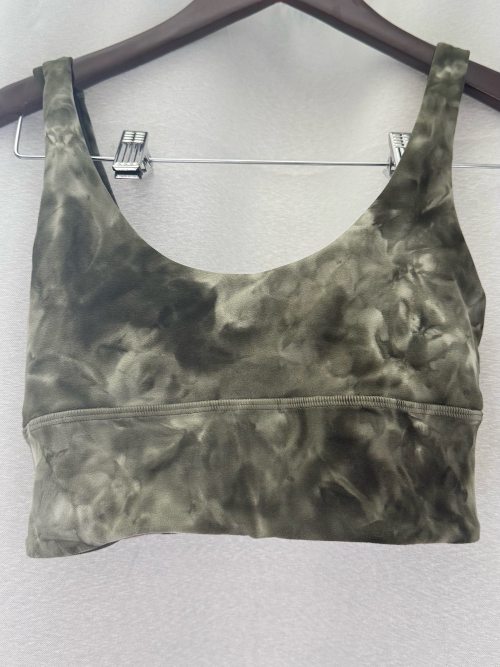 Women’s Tie-Dye Olive Green Scoop Neck Bralette